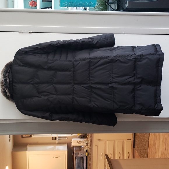 London Fog Black Puffer Long Coat - Picture 6 of 10